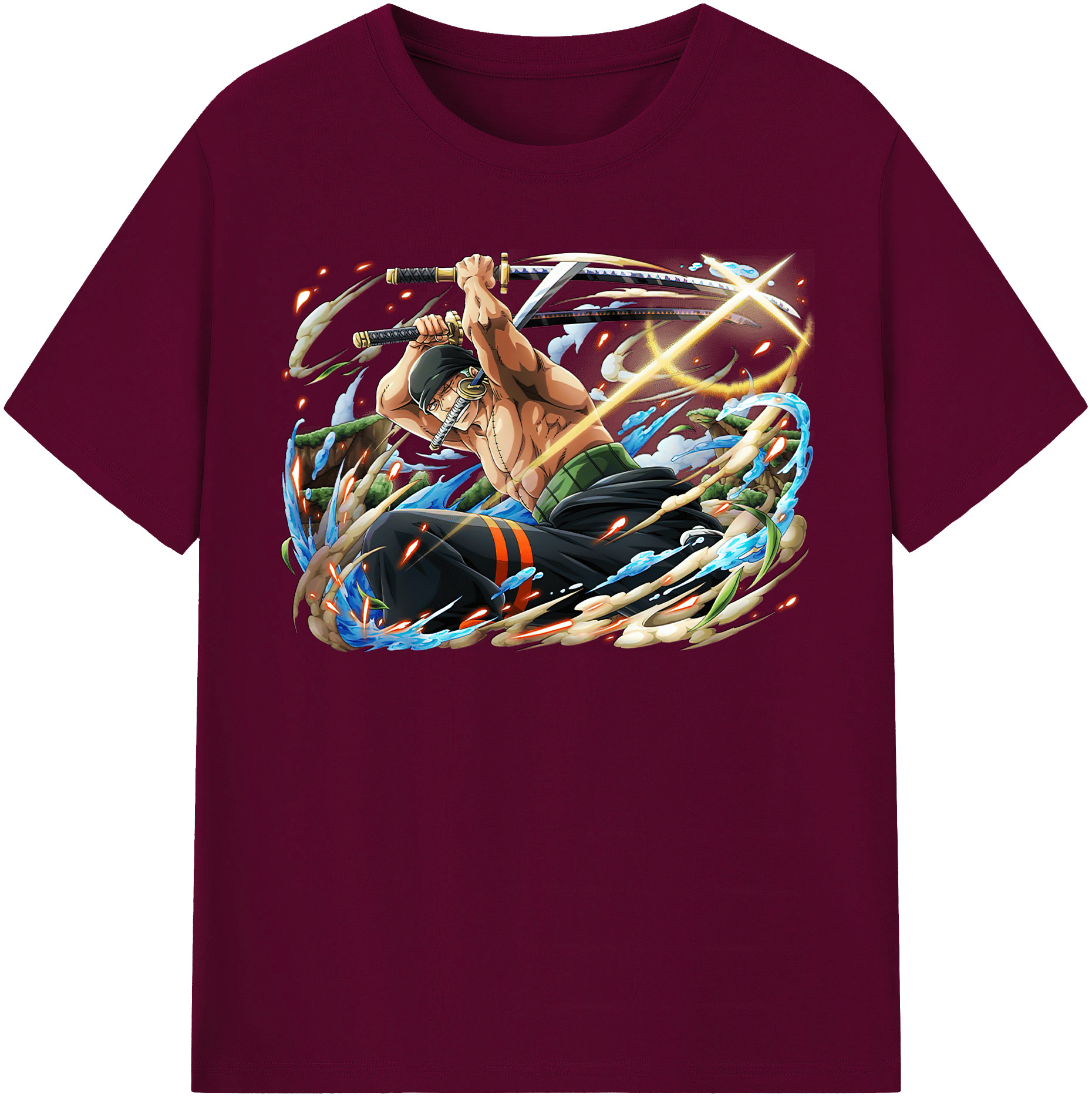 ワンピース ロロノア・ゾロ ONE PIECE Roronoa Zoro レディースカジュアルプリントTシャツ（綿100％）